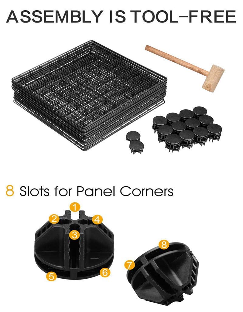 Playpen for Small Animals, Metal Wire Pet Fence