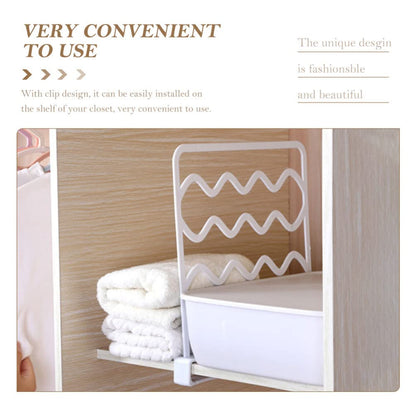 Zerodeko 3 Pieces of Shelves, Wardrobe Shelves, Separator Shelf with Clip Bags for Kitchen Furniture and Bedroom Organizer, White