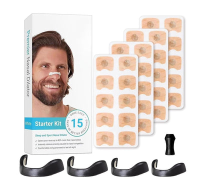 15 Pair Breathing Magnetic Nasal Strip Starter Kit Nose Strips For Breathing Reduce Snoring Nasal Pads Comfortable Anti-Snoring Equipment