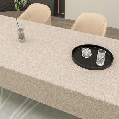 Premium Linen Tablecloth - Elegant and Durable Table Cover for Dining Room, Kitchen, and Events - Dust-Proof, Machine Washable