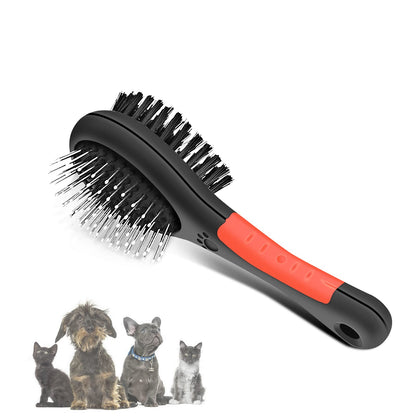 Ubitree Professional Double Sided Pin and Bristle Pet Brush for Cats Dogs, Pet Grooming Comb Cleans Pets Shedding & Dirt for Short Medium or Long Hair