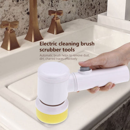 Vikye Electric Cleaning Brush, Battery Powered Cordless Scrubber Brush, Bathroom Cleaning Brush Made of ABS and Nylon for Kitchen Bathtub Shower Bidet