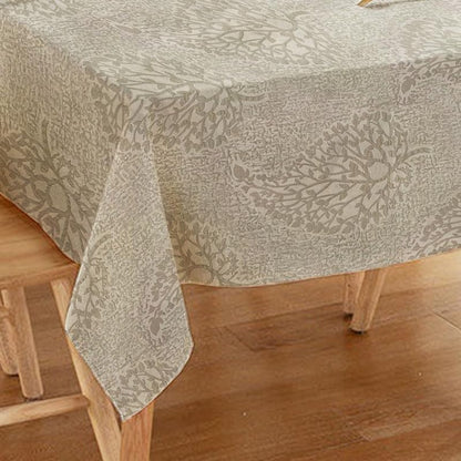 INtex Home Linen Rectangle Tablecloth, DAS Printed Design for Reception Living Room and Kitchen Tables, Elegant Dining and Daily Home Décor Use, 1 Pc - 200 x 250 cm - Off White