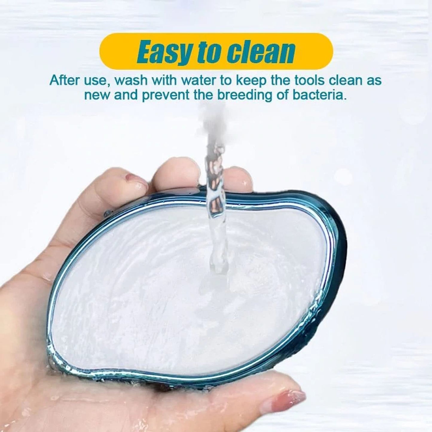 Crystal hair eraser, bleame crystal crystal hair eraser, painless magic crystal epilator, for men and women, hair removal eraser exfoliating tool, for arms, back, any area (blue)