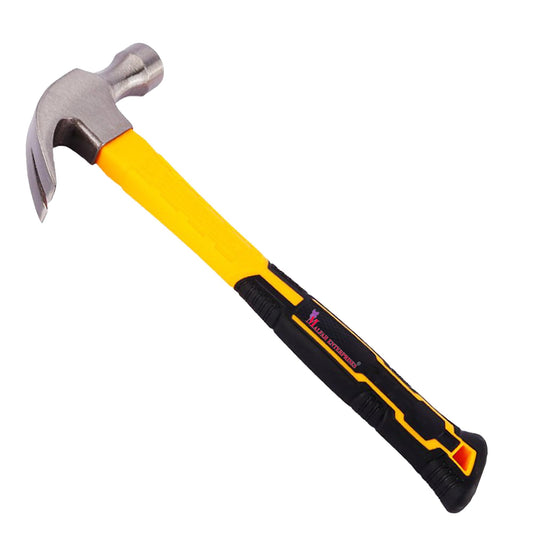 Malfah Claw Hammer 16 Oz Drop-Forged Hammerhead Fiberglass Handle Shock-Absorbing Non-Slip Grip Ideal for Carpentry, Construction & DIY 16 OZ HCHS8016