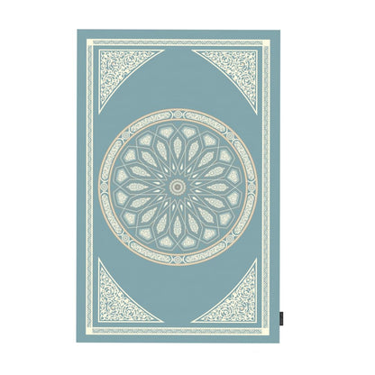 Al-Qubba Portable Prayer Mat, a Waterproof and Lightweight Travel Rug that folds to a Compact Pocket Size, Blue, a Perfect Janamaz for Muslim Prayer (Salah) anywhere, indoors or outdoors