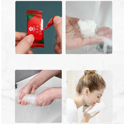 ZUOMIDIE 20 Pcs thickened compressed towel, Traveling Disposable Portable Compression Face Towel Cotton Washcloth for Travel, Home,Camping and Other Outdoor Activities
