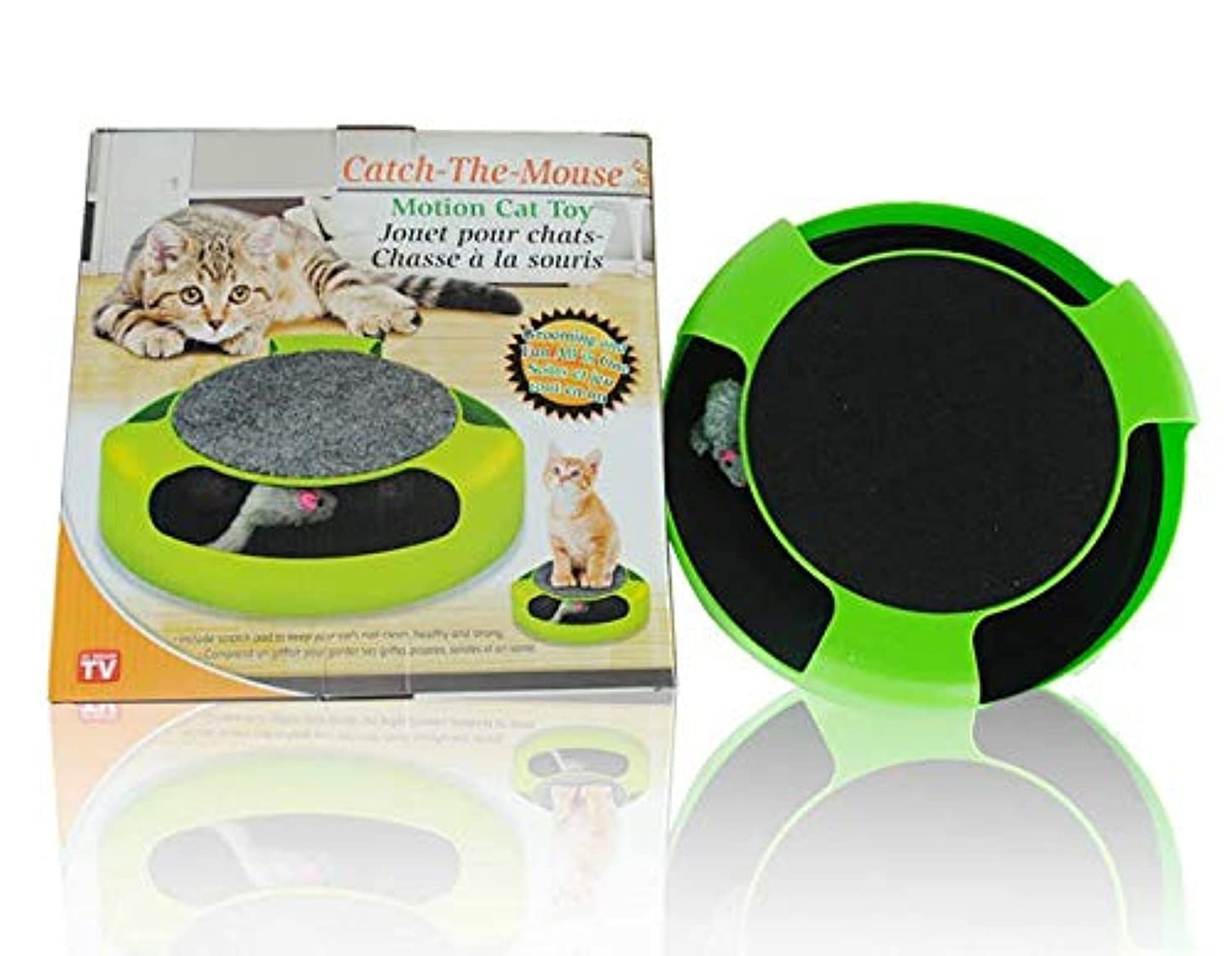 Cat Kitten Catch The Mouse Moving Play Toy Plush Scratching Claw Mat