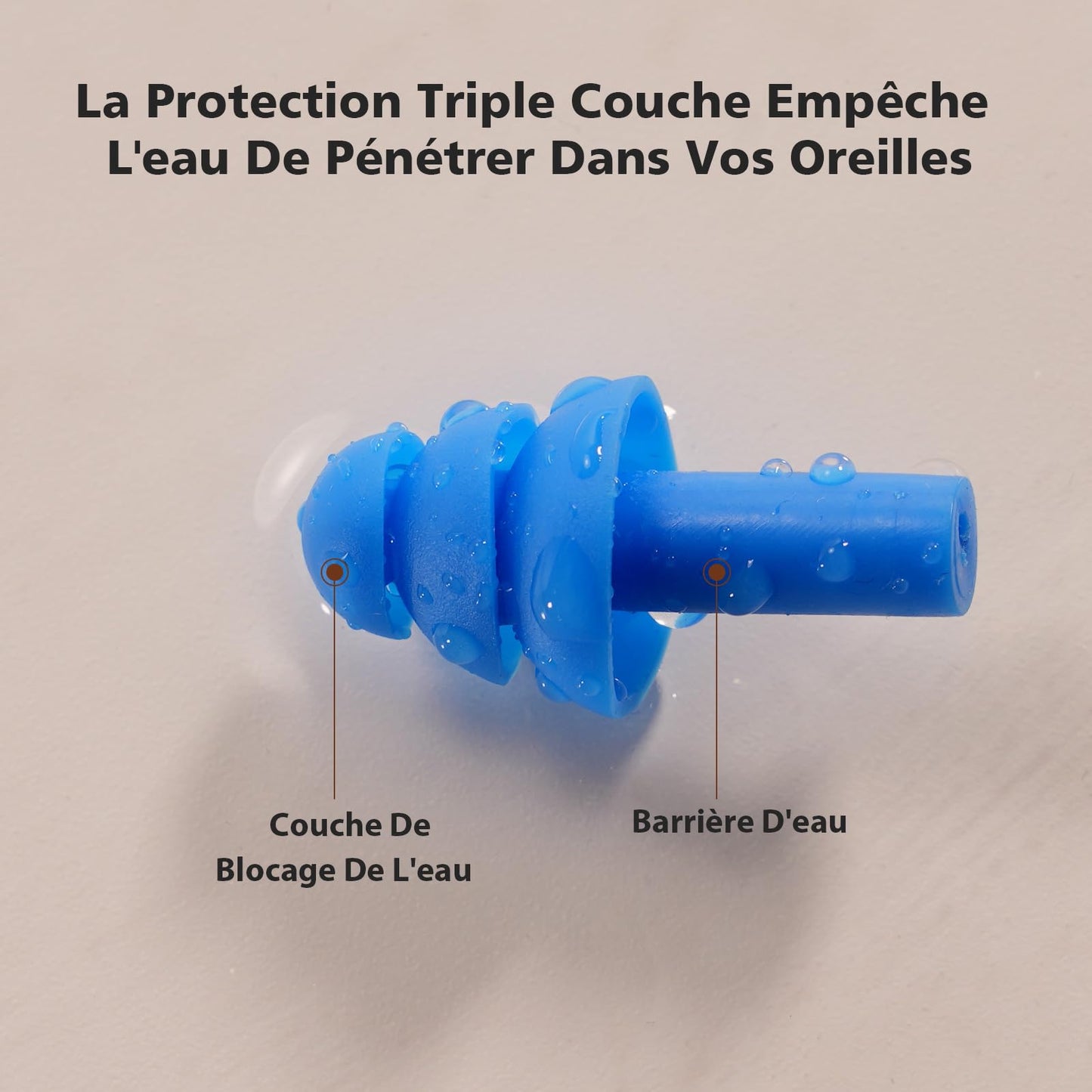 Cheerhom 12 x Anti-Noise Earplugs with Box, Flexible Silicone Earplug for Sleeping, Hearing Protection Travel for Shower, Swimming, Work