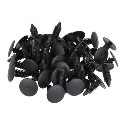 Plastic Nylon Fender and Bumper Shield Retainer Fastener Rivet Clips (100 Pieces)