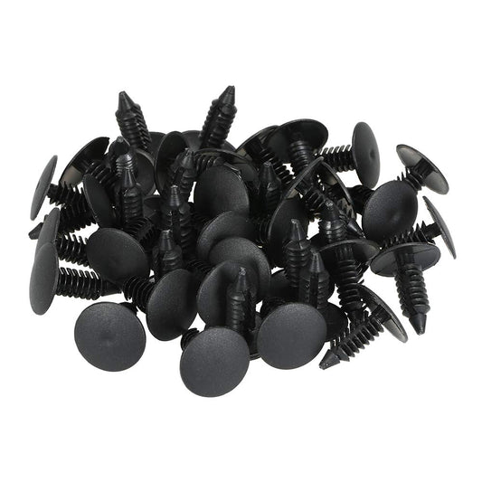 Plastic Nylon Fender and Bumper Shield Retainer Fastener Rivet Clips (100 Pieces)