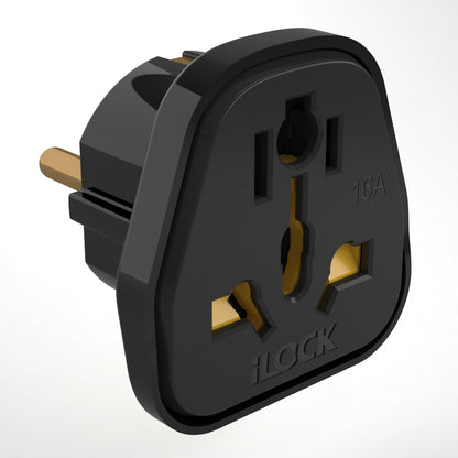 iLOCK Travel Plug adapter Converter - black