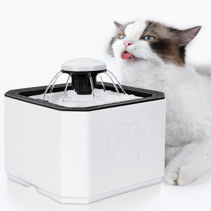 Rarxix Cat Water Fountain 2.5 L, Automatic Cat Water Fountain, Super Silent Water Pump, 3 Water Flow Models, Con 3 Filters