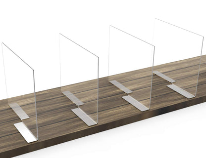 4-Pack Acrylic Shelf Dividers, Clear Closet Shelf Organizers and Separators for Home Storage, Ideal for Kitchen Cabinets, Bedroom Closets, and Office Shelving Units, Transparent Design