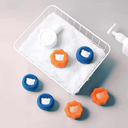 Foam Anti Winding Adsorption Clothes Lint Remover Ball With Cute Shaped Practical For Laundry Washing Machine - Blue (3)