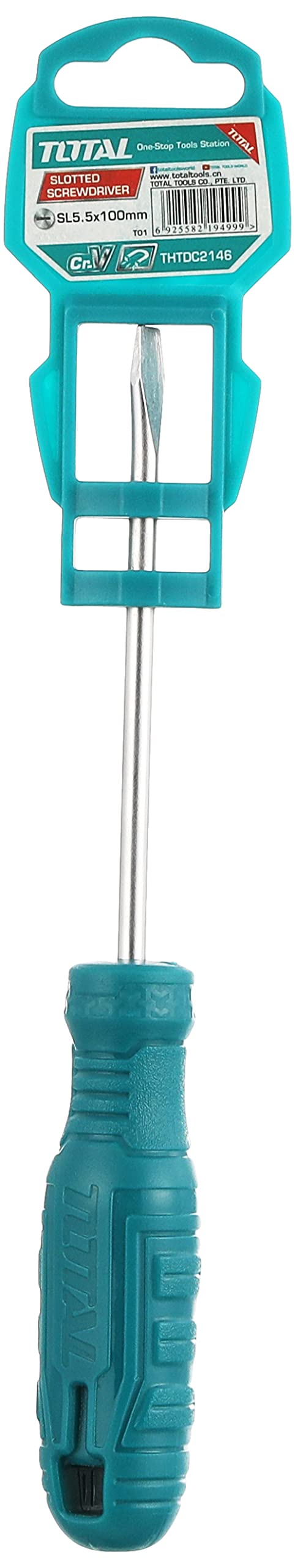 Total thtdc2146 slotted screwdriver with high performance - teal white