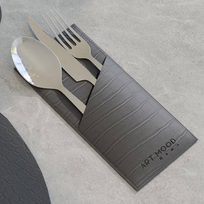 Leather Placemat Set with Coasters And Holders - Faux Leather Dining Table Protection - Heat And Scratch Resistant