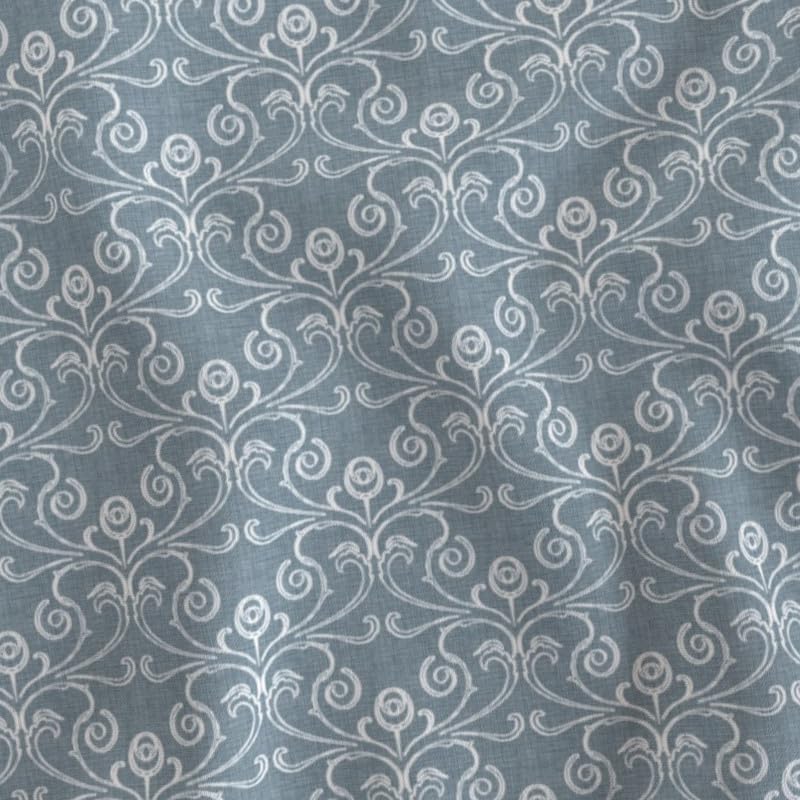 INtex Home Linen-Look Tablecloth, Elegant Meadow Breeze Printed Design, Wrinkle-Resistant Fabric for Dining Room Occasions Events and Everyday Use, 1 Piece - 130 x 200 cm - Petrol Blue