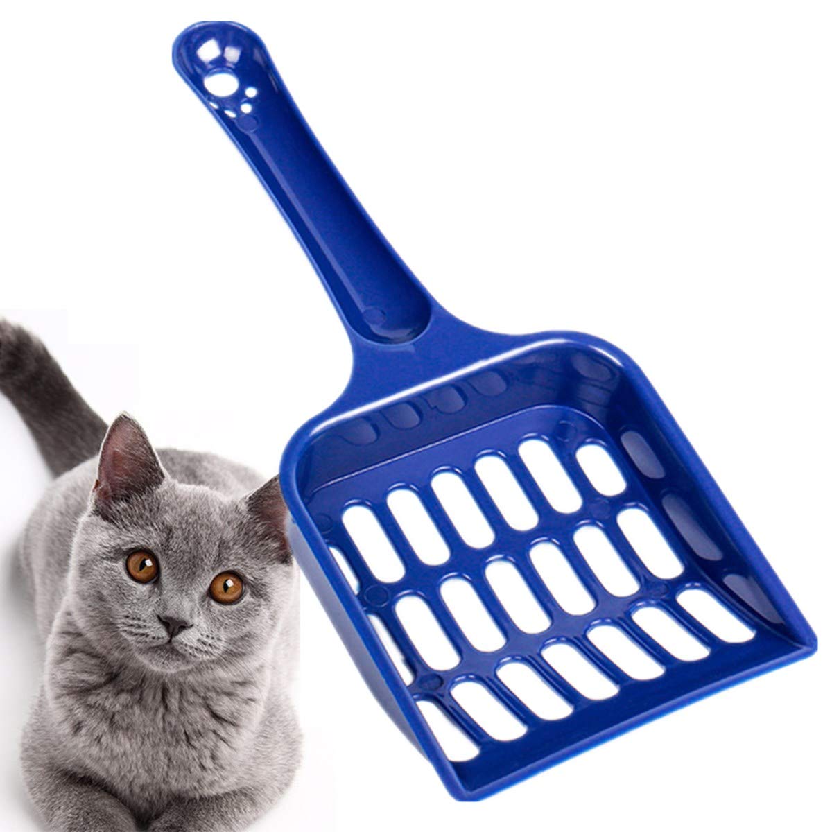 NA Plastic Litter Shovel Cleaning Scoop Tool (Pink, Light Blue, Dark Blue) - Pack of 3