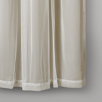 Voile Sheer Panel Pair with Insulated Blackout Room Dark,Rich steel Grommet, Set of 1 Panel