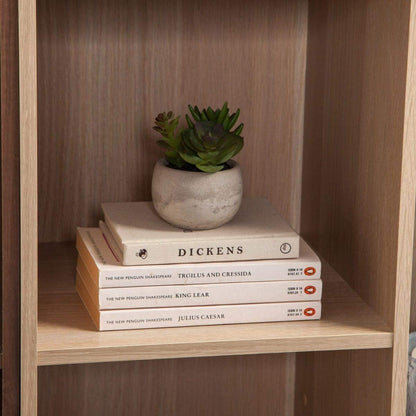 Iris Ohyama 3-Compartment Storage Shelf, Wooden Storage Unit with Shelves, Modern Library for Office, Living Room, Bedroom, or Entrance, Basic Wood Shelf CX-3, Light Brown