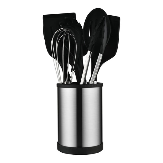 Rotating Utensil Crocks,360° Rotating Storage Rack, Rotary Stainless Steel Kitchenware Storage Bucket, Basic Kitchen Container for Kitchen Countertops, Kitchenware Holder for Kitchen Countertops