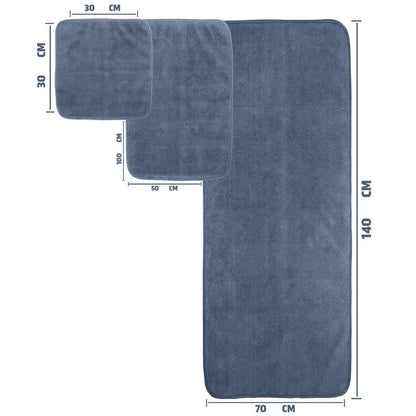 INtex HOME 4-Piece Towel Set, 100% Cotton – Includes 1 Bath Towel 140 cm x 70 cm, 1 Hand Towel 100 cm x 50 cm, 2 Washcloths 30 cm x 30 cm, Quick Dry, Super Soft, Highly Absorbent, No Fade, White