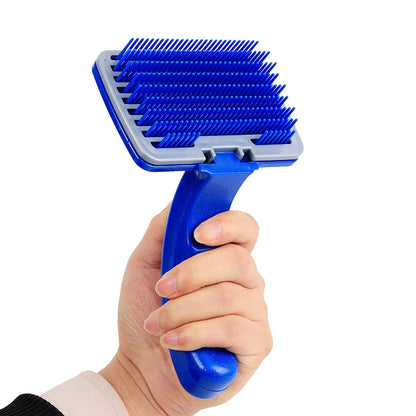 Emily pets grooming slicker brush for dogs & cats (blue, medium)
