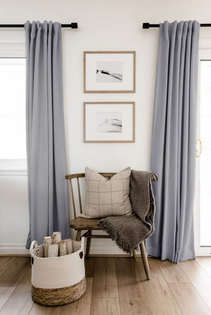 INtex CURTAINS HOUSE 100% Blackout Shield Linen Blackout Curtains for Bedroom and Living Room - Thermal Insulated Textured Drapes with Back Tab/Rod Pocket - 1 Piece Cream 150W x 230L CM