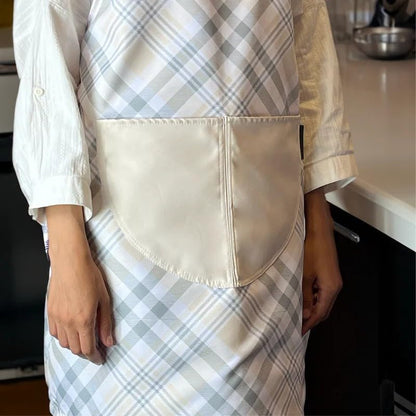 Apron, Cross-Back Design, Soft Cotton-Like Fabric, One Size, Lightweight Breathable Unisex with Front Pocket, for Cooking, and Daily Use