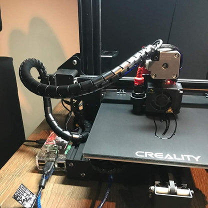 CL-Link 10Ft*1.1inch Electrical Wire Organizer Spiral Cable Wrap Spiral Cable Bundler Organizer Home Office Wire Concealer for PC TV Computer Cinema