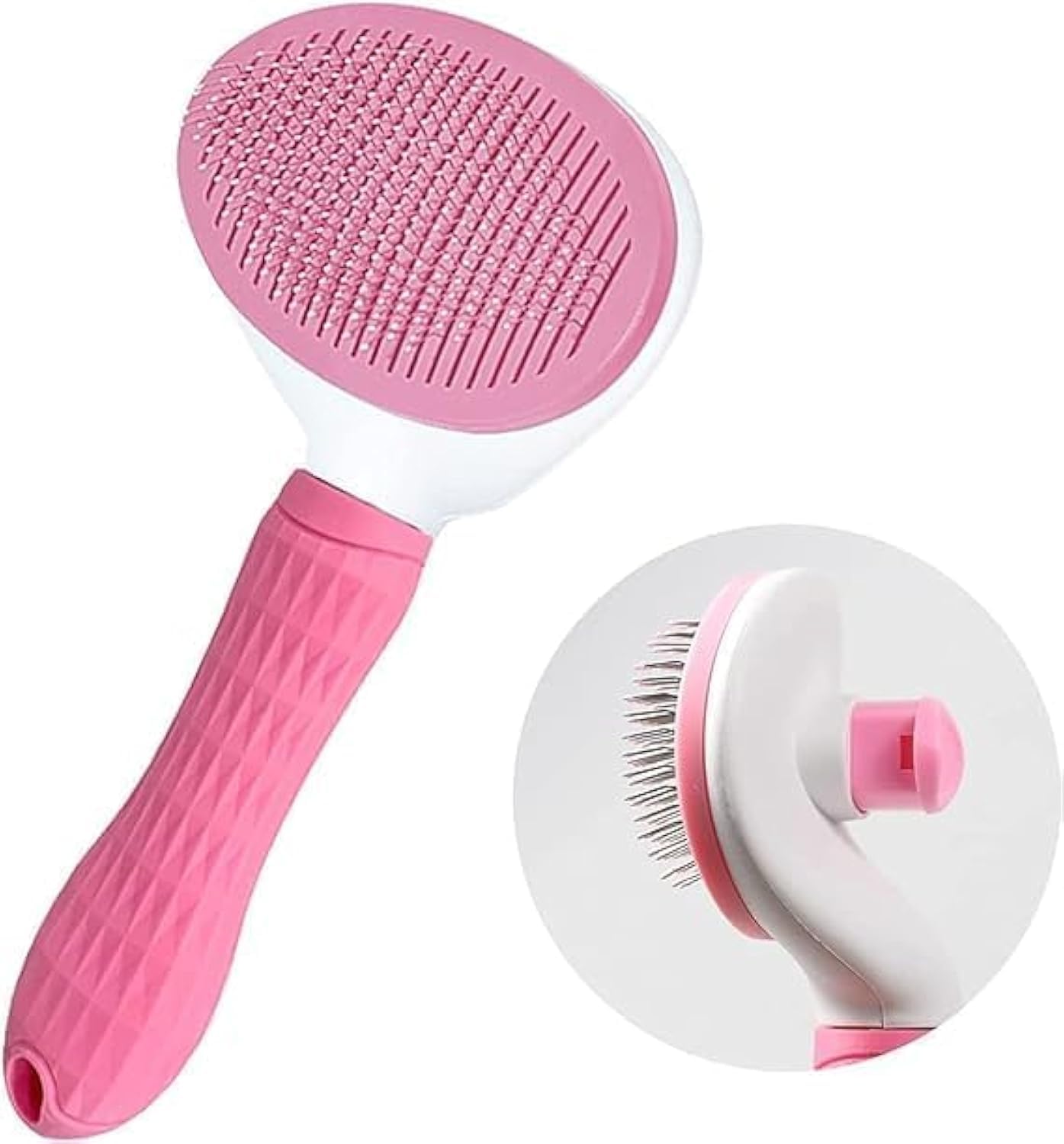 ELS PET Cat Brush, Self Cleaning Dog Brush for Shedding, Dog Grooming Brush Removes Loose Undercoat, Dog Comb with Massage Particles, Cat Dog Hair Brush for Long Haired & Short Haired Dogs, Cats