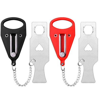 Portable Door Lock, Travel Lock, AirBNB Lock, School Lockdown Lock Also for Security Home Apartment Living Hotel Motel.Security Locks are Used for Travel, Family and Hotel Security