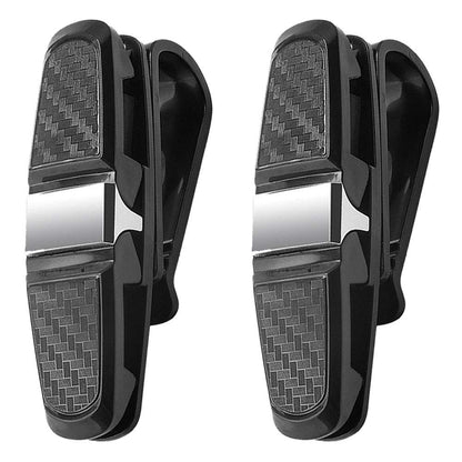 NA 2PCS Car Glasses Holder Car Sun Visor Sunglasses Holder with 180 Degree Rotational Ticket Card Clip Holder