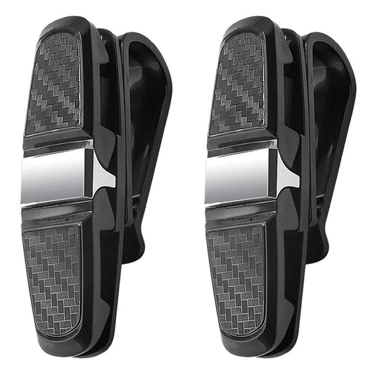 NA 2PCS Car Glasses Holder Car Sun Visor Sunglasses Holder with 180 Degree Rotational Ticket Card Clip Holder