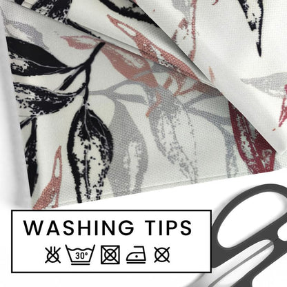 INtex HOME Linen Velvet Table Runner, 45 x 130 cm, Modern Leaves Design, Elegant Rectangular Tablecloth for Dining, Living Room and Kitchen, Soft, Durable - Café x Brown - Single Piece