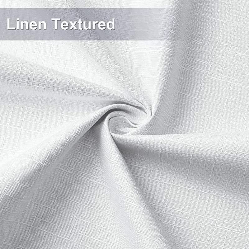 INtex Curtains Linen 100% Blackout Curtains for Bedroom Living Room Thermal Insulated Fabric -Room Darkening -Steel Grommet Window Curtains -1 Piece Ivory 140W X 250L CM