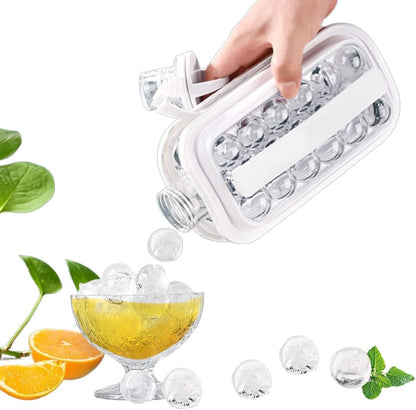 ELZ Ice Cube Trays 2 in 1 Portable Ice Ball Maker Kettle With 17 Grids Flat Body Lid Cooling Ice Pop/Cube Molds For Cocktail,Coffee,Whiskey,Champagne,Beer,Juice,Water