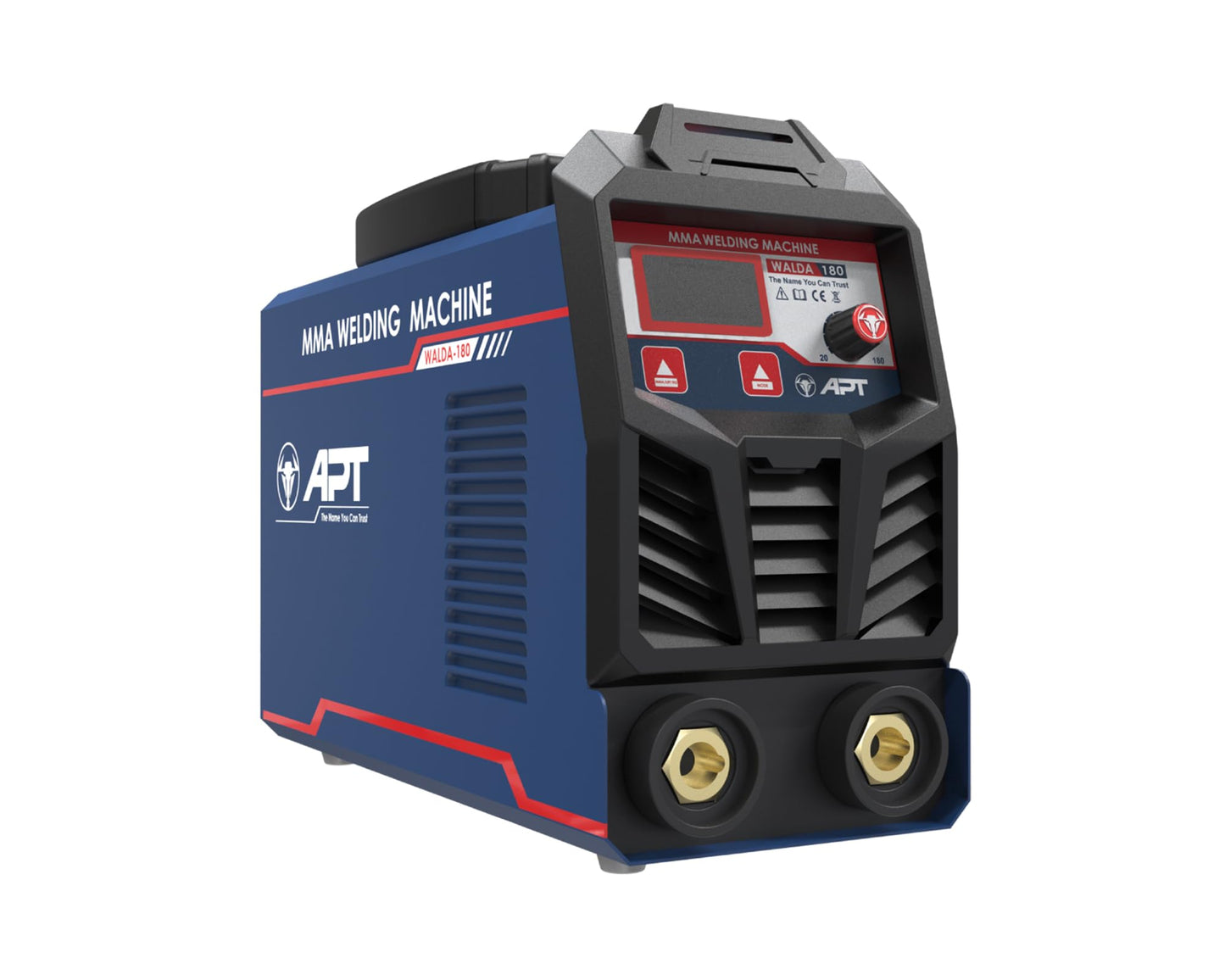 APT WALDA 180 MMA and TIG Inverter Welding Machine with LED Digital Display 140 Amp Output 220V 50-60Hz Single Phase Arc Welder with Carrying Case and Complete Accessories