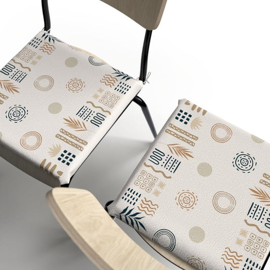 Bohovibe Seat Pad (Set Of 2), comfortable and stylish multicolor chair cushions with a bohemian pattern, 40x40 cm, ideal for adding comfort and a splash of color to your dining chairs