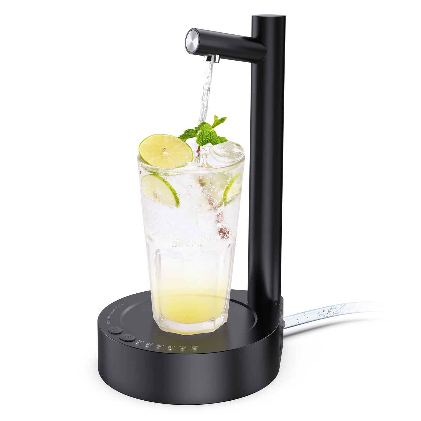 Desktop Water Dispenser - 5 Gallon Water Dispenser Universal, Smart Table Water Dispenser with LED Lights, Bedside Water Jug Dispenser, Automatic Drinking Water Bottle Pump for Home, Office, Camping