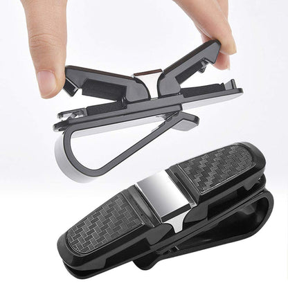 NA 2PCS Car Glasses Holder Car Sun Visor Sunglasses Holder with 180 Degree Rotational Ticket Card Clip Holder