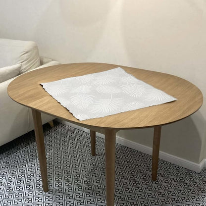 INtex HOME Analia Linen Tablecloth, Rectangular Dining Cover, Elegant and Durable, Soft Fabric, Easy-Care, Multi-Purpose for Home, Events, and Special Occasions, Set of 4 - Café - 60 x 60 CM