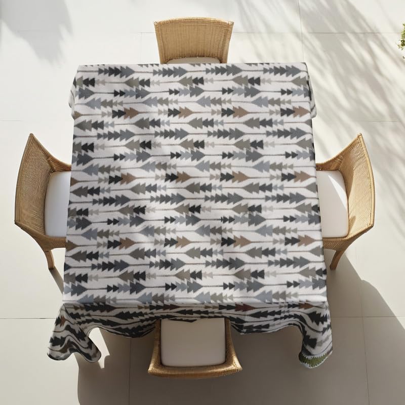 INTEX HOME Sofia Elegance Square Tablecloth – Luxurious Linen Velvet – Kitchen & Living Room Tables – For Ramadan & Events – Multiple Sizes Available – 1 Pc -130x130 cm - Multicolour