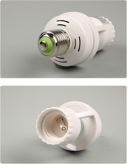 NAGFA SHOP Lamp Socket E27 with 360° PIR Motion Sensor Dusk Sensor -E27S-319