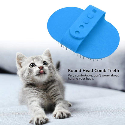 Zerodis Pet Hair Comb, Pet Silicone Hair Brush Comb Pet Cat Dog Hair Removal Comb Bathing Brush for Pets Daily Hair Care Tools(Blue)