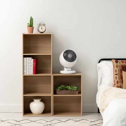 Iris Ohyama 4-Shelf Cabinet, Modern Wooden Storage Unit with Shelves, Versatile Bookcase or Side Furniture for Office, Living Room, Bedroom, Basic Storage Shelf CX-4, Light Brown