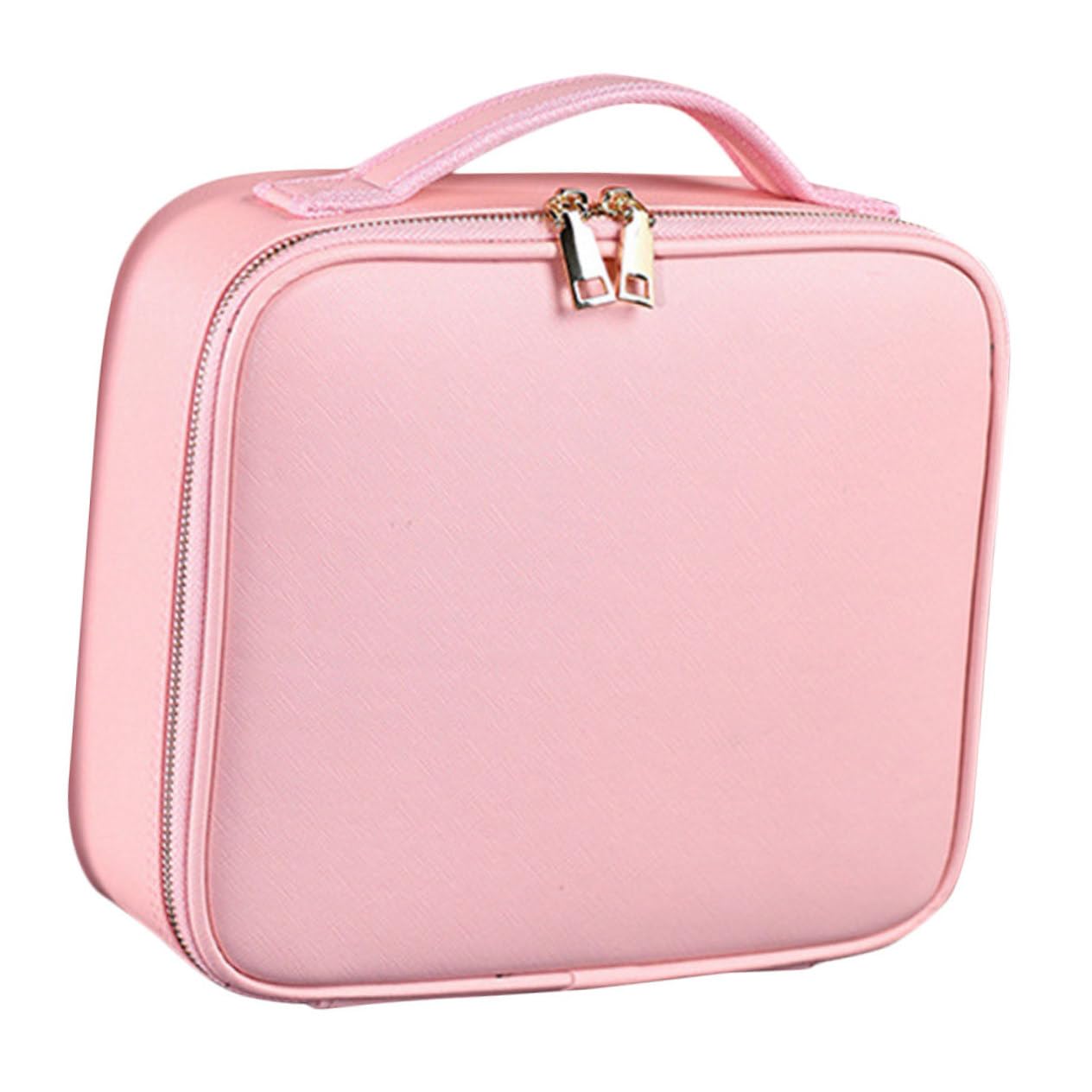 Hemoton Partition Cosmetic Bag Cosmetics Toiletry Bag Cosmetics Case Makeup Organizer Korean Cosmetics Makeup, Pink, 41x31cm