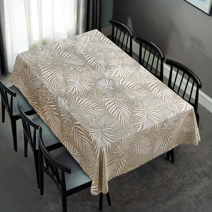 INtex HOME Analia Linen Tablecloth, Rectangular Dining Cover, Elegant and Durable, Soft Fabric, Easy-Care, Multi-Purpose for Home, Events, and Special Occasions, Set of 2 - Café - 130 x 130 CM