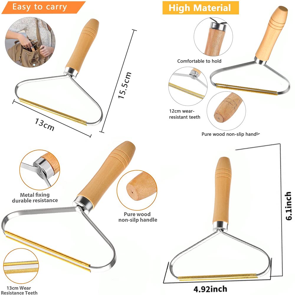 BUNEPO Portable Lint Remover,Pet Hair Cleaner,Portable Lint Remover,Lint Roller for pet Hair,Used to Remove Dust and Pet Hair from Clothes,Furniture,Curtains,Blankets,Sofas (2Pcs)